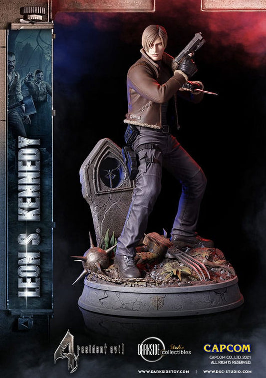 Resident Evil Estatua Premium Leon Kennedy 50 cm
