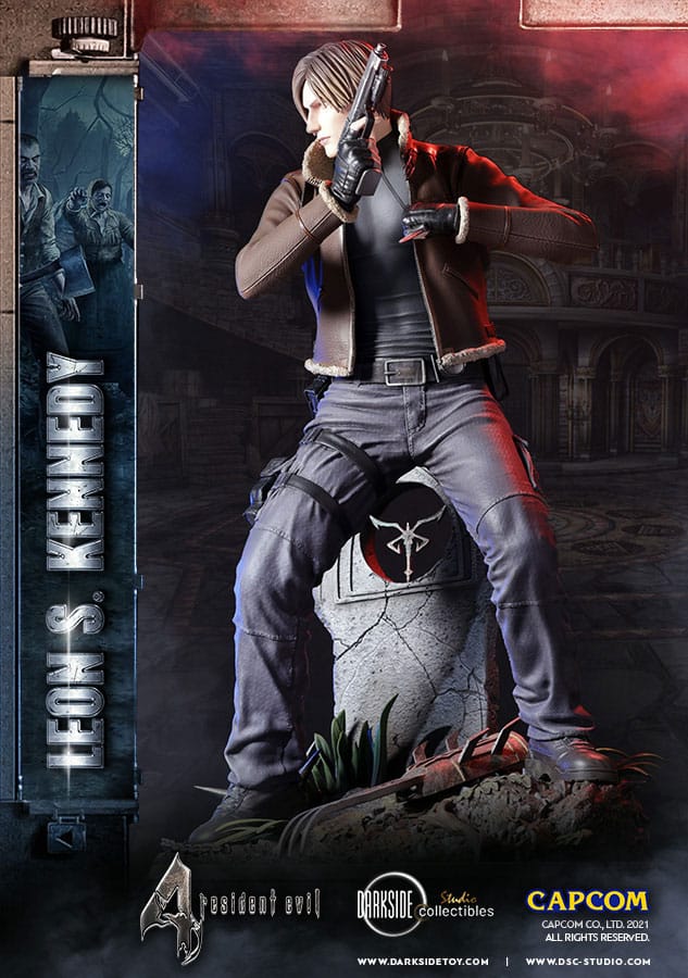 Resident Evil Estatua Premium Leon Kennedy 50 cm