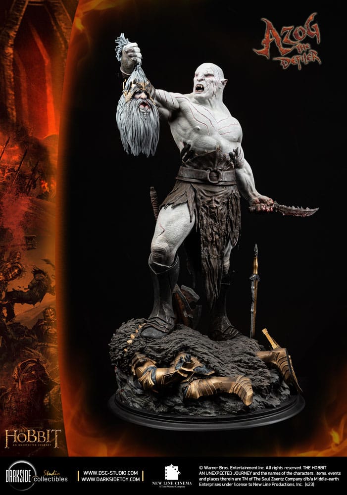 El Hobbit Un Viaje Estatua 1/4 QS Series Azog The Defiler John Howe Signature Edition Edition 68 cm - Z POP Toys