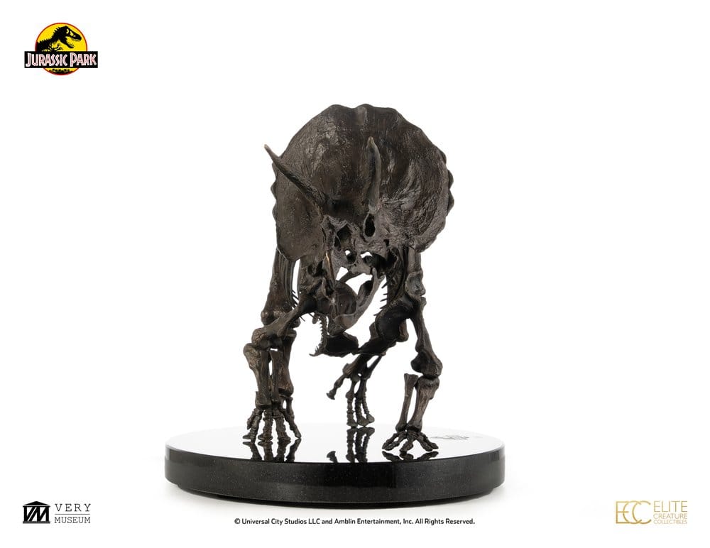 Jurassic World ECC Elite Creature Line Estatua 1/12 Triceratops Fossil Skeleton Bronze 33 cm