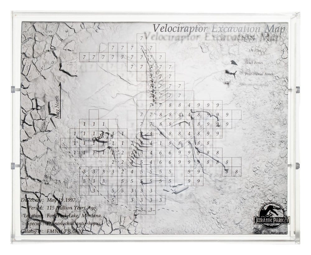 Parque Jurásico III Mapa de excavación Velociraptor 27 cm
