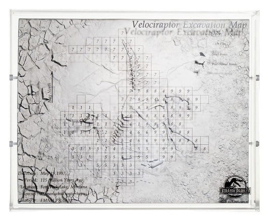 Parque Jurásico III Mapa de excavación Velociraptor 27 cm