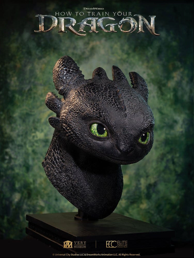Cómo entrenar a tu dragón Life Size Busto Toothless (Desdentado) 66 cm
