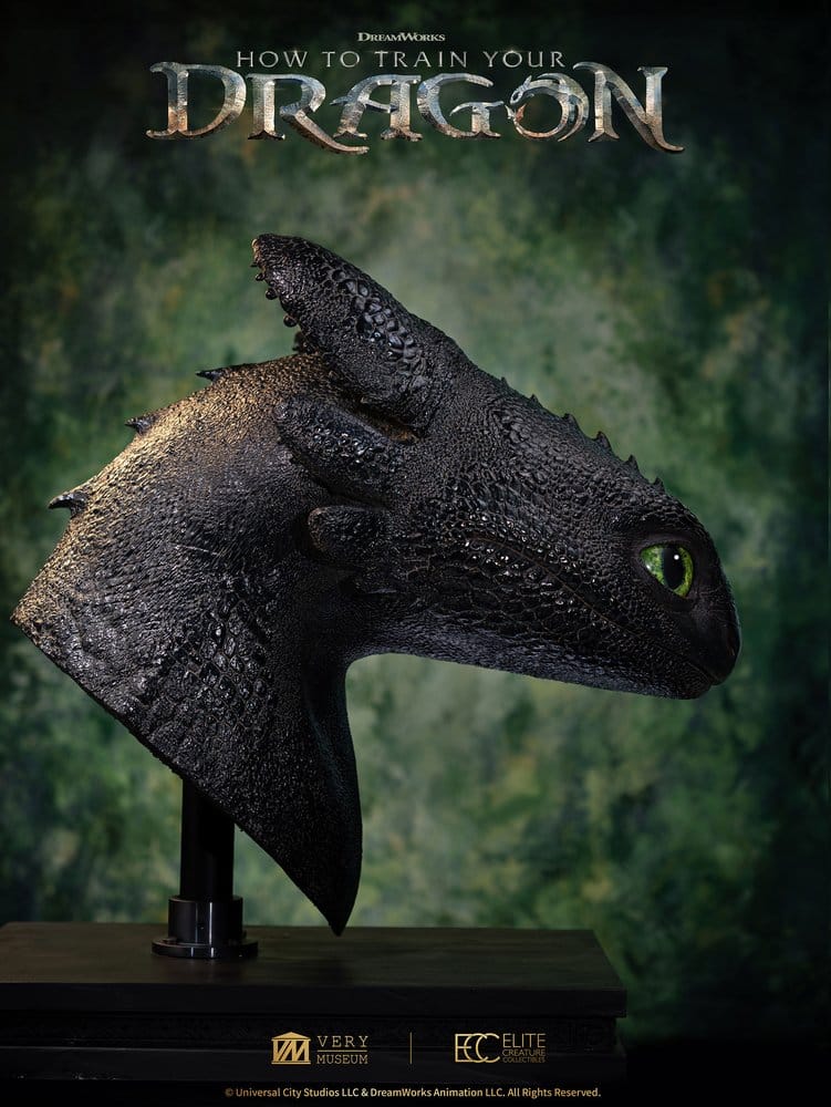 Cómo entrenar a tu dragón Life Size Busto Toothless (Desdentado) 66 cm