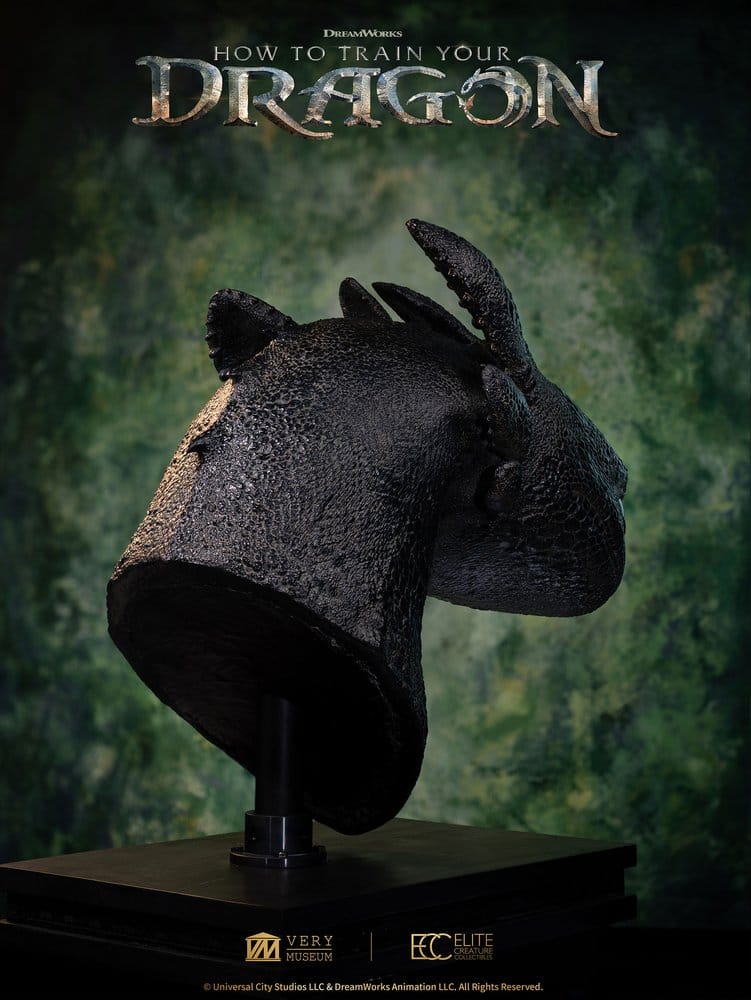 Cómo entrenar a tu dragón Life Size Busto Toothless (Desdentado) 66 cm