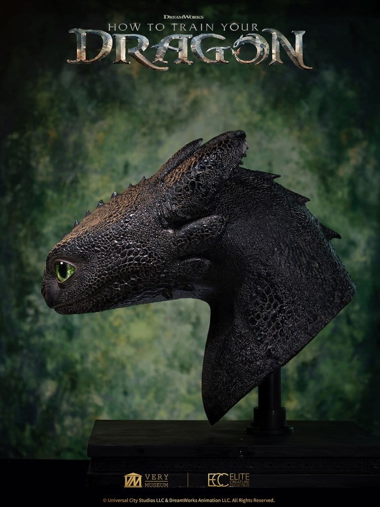 Cómo entrenar a tu dragón Life Size Busto Toothless (Desdentado) 66 cm