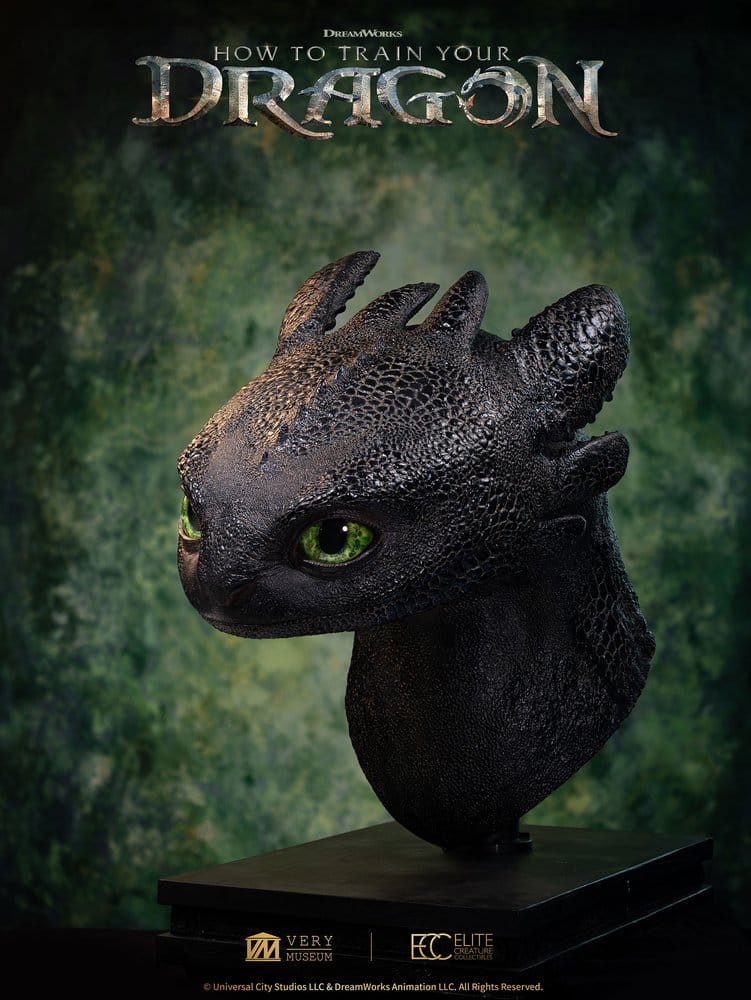 Cómo entrenar a tu dragón Life Size Busto Toothless (Desdentado) 66 cm