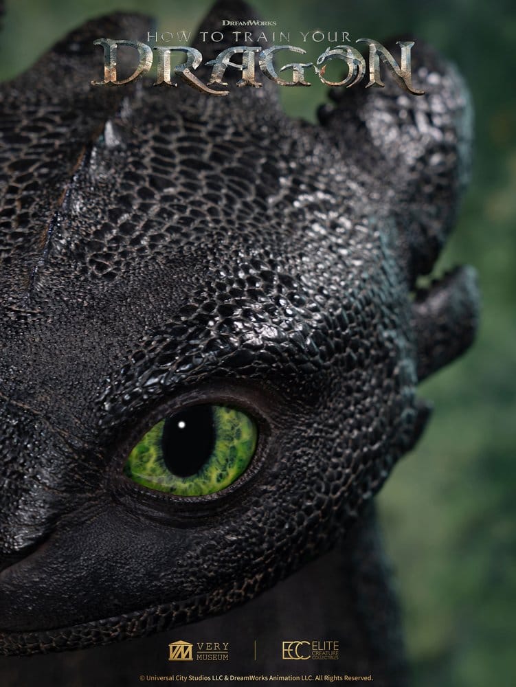Cómo entrenar a tu dragón Life Size Busto Toothless (Desdentado) 66 cm