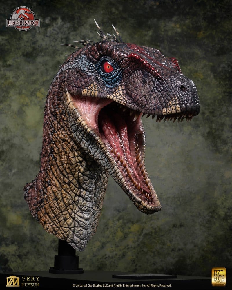 Parque Jurásico III Life Size Busto Male Alpha Velociraptor "Blood Knight" 83 cm