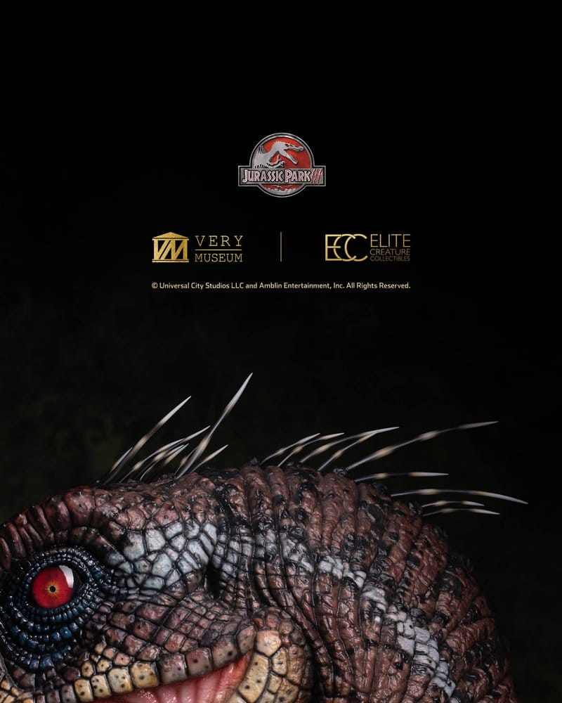 Parque Jurásico III Life Size Busto Male Alpha Velociraptor "Blood Knight" 83 cm