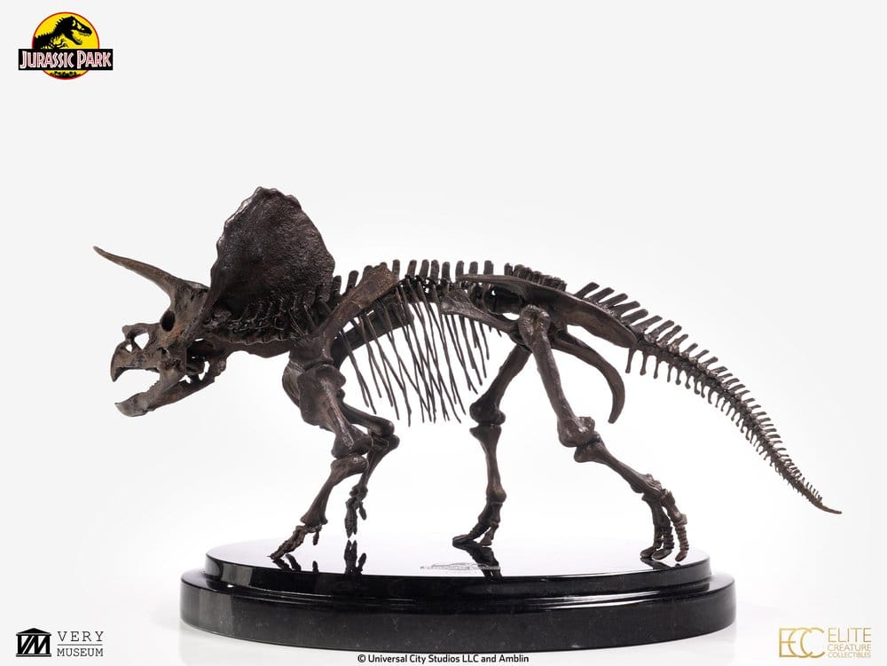 Parque Jurásico Estatua 1/24 Triceratops Fossil Skeleton Bronze 35 cm