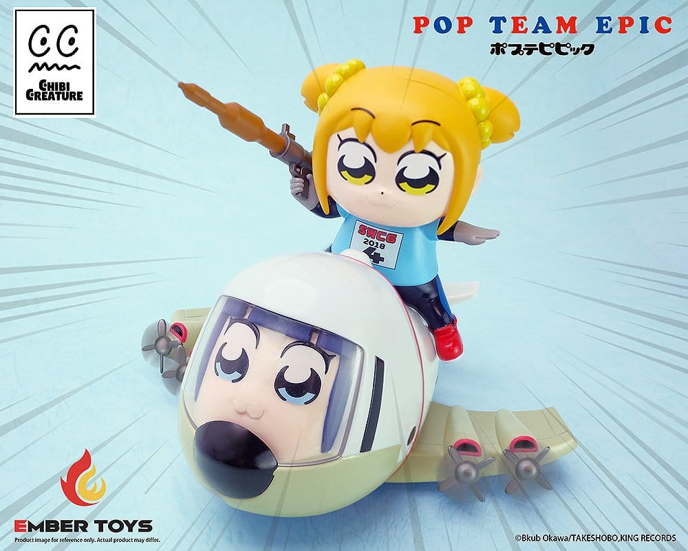 Pop Team Epic Pack de 2 Figuras Vinyl Chibi Creature POPUKO & PIPIMI: Skeleton Competition Ver.