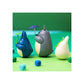 Mi vecino Totoro Figura de fondo redondo Small Totoro with leaf 5 cm