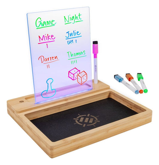 Enhance Tabletop Tablero de escritura LED y bandeja de dados Transparente