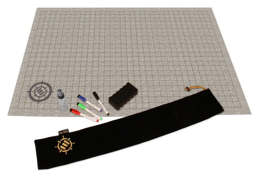 Enhance Tabletop Kit de campaña de alfombrilla de rejilla DnD beige
