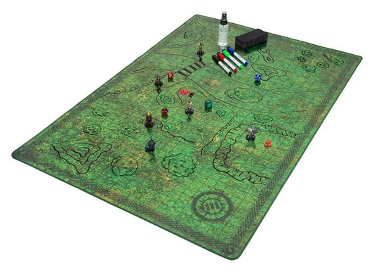Enhance Tabletop Tapete de Rejilla Deluxe RPG Kit de Campaña Grass