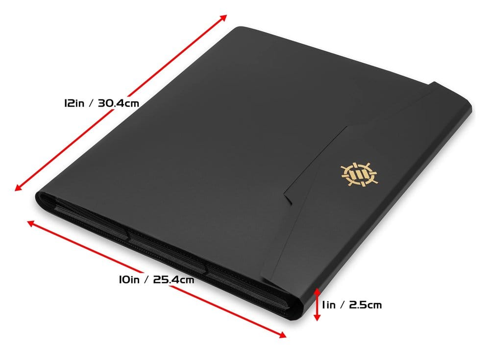 Enhance Binder Archivador de Cartas de 9 Bolsillos Negro 30 x 25 x 3 cm