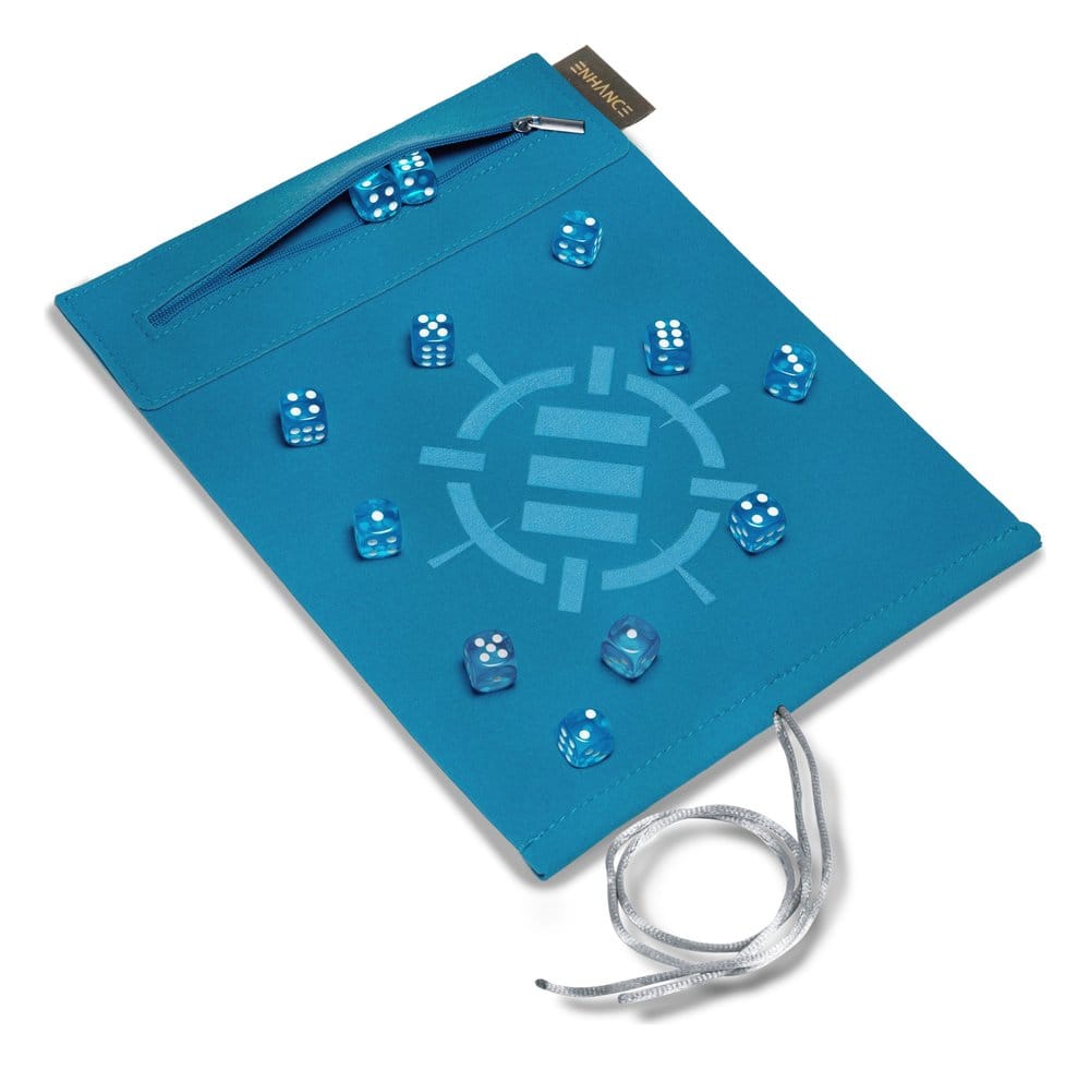 Enhance Accesorios de mesa Roll on a Scroll Dado y tapete para enrollar Azul