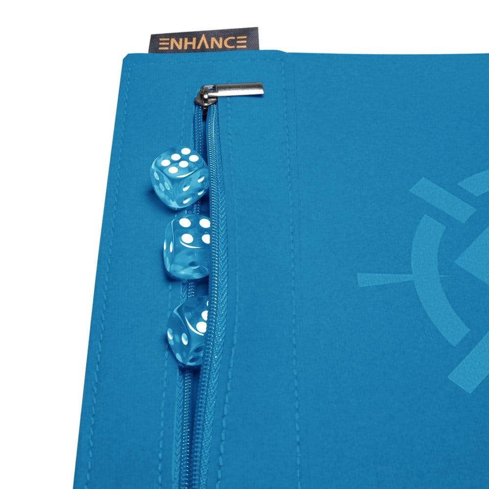 Enhance Accesorios de mesa Roll on a Scroll Dado y tapete para enrollar Azul