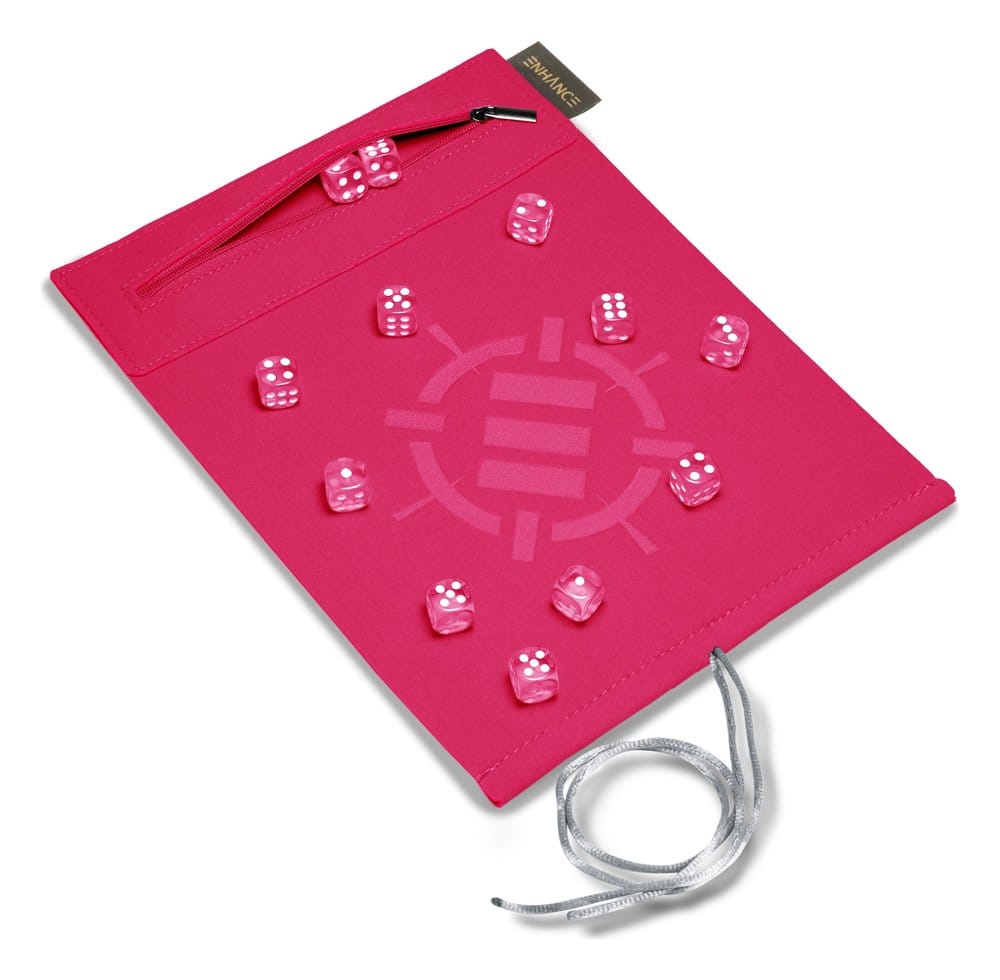 Enhance Accesorios de mesa Roll on a Scroll Dado y tapete para enrollar Rosa