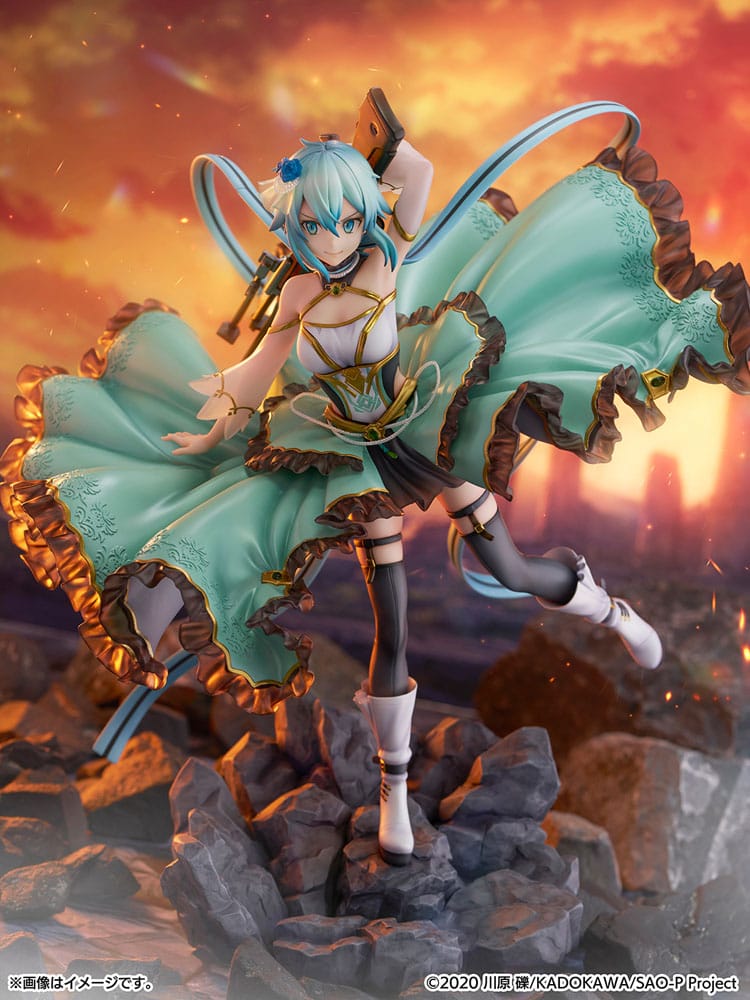 Sword Art Online PVC SHIBUYA SCRAMBLE FIGURE 1/7 Sinon Crystal Dress Ver. 29 cm