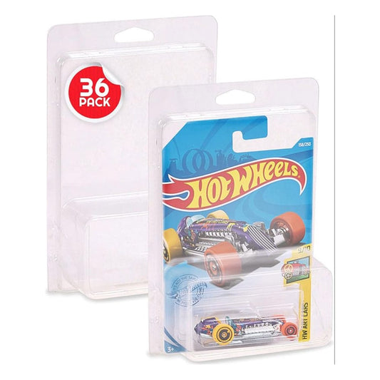 Hot Wheels pack de 36 protectores Blisters para Long Card Mainline - Z POP Toys