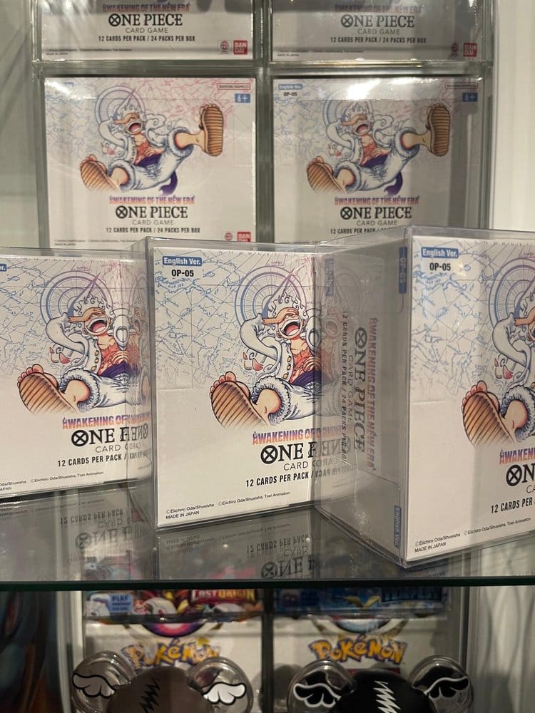 Evoretro Caja de PET Pack de 5 Protector para One Piece Booster Box (Inglés, OPP 4-6) 12 x 6 x 15 cm