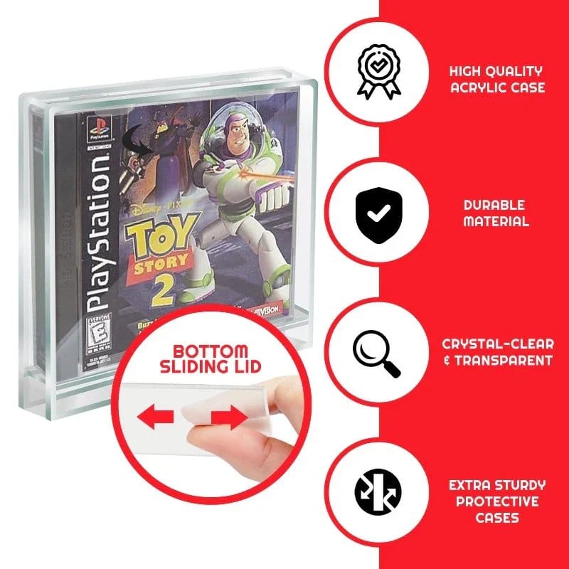 Caja de acrílico pack de 2 Protector para PlayStation 1