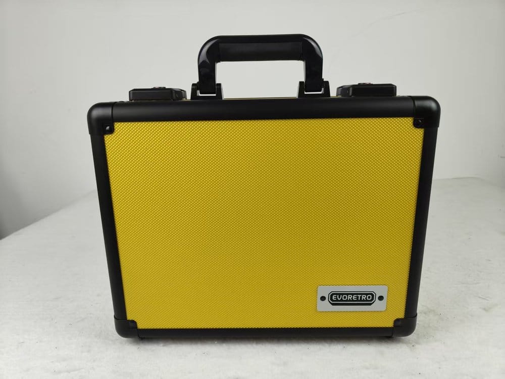 Evoretro Maleta TCG para 90 Tarjetas Amarillo