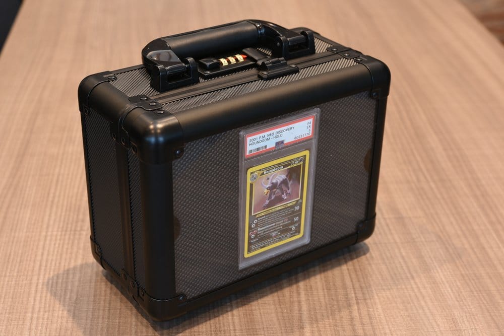 Evoretro Vitrina y Maletín de Transporte para Cartas Graduadas con Ventana Negro
