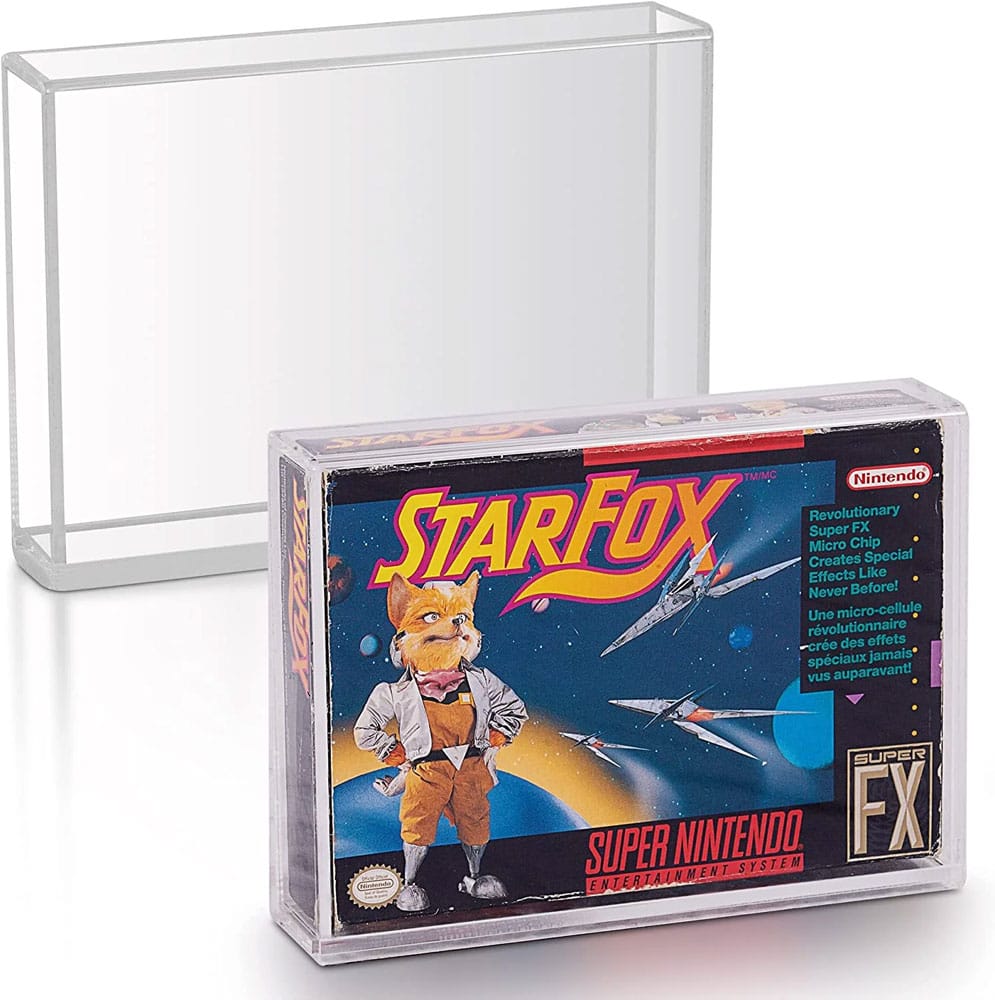 Caja de acrílico pack de 2 Protector para SNES/N64 Games