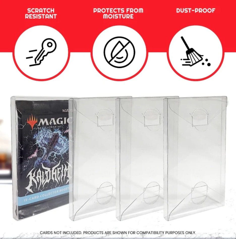 Caja de PET pack de 10 Protector para cartas Booster, Magic, Yu-Gi-Oh Karten - Z POP Toys