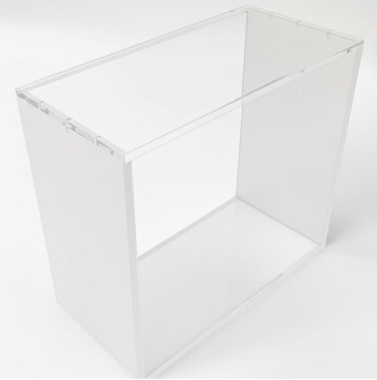 Evoretro Vitrina de Acrílico Magnética para ETB con Lados de Colores - Blanco