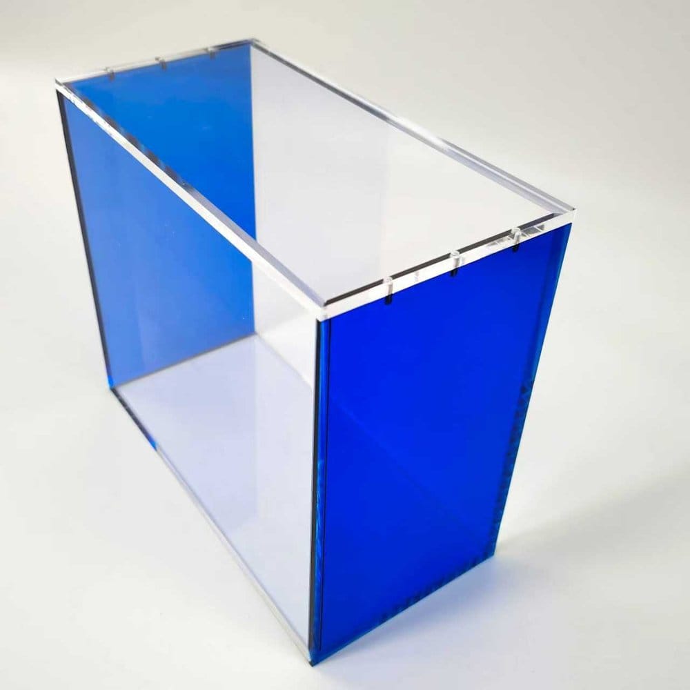 Evoretro Vitrina de Acrílico Magnética para ETB con Lados de Colores - Azul