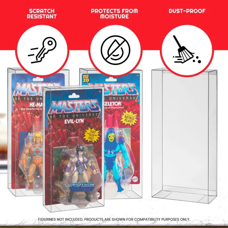 Caja de PET pack de 10 Protector para figuras Masters of the Universe Origins Power Posing (Carded) Box