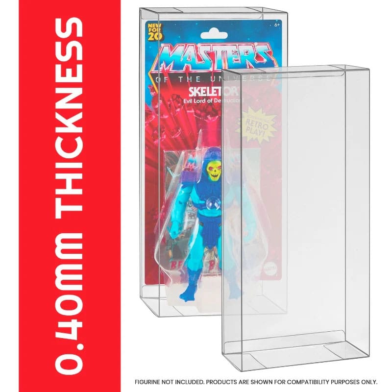 Caja de PET pack de 10 Protector para figuras Masters of the Universe Origins Power Posing (Carded) Box