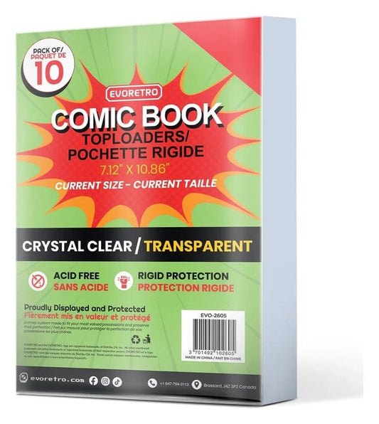 Evoretro Toploader para Comics Paquete de 10 Current