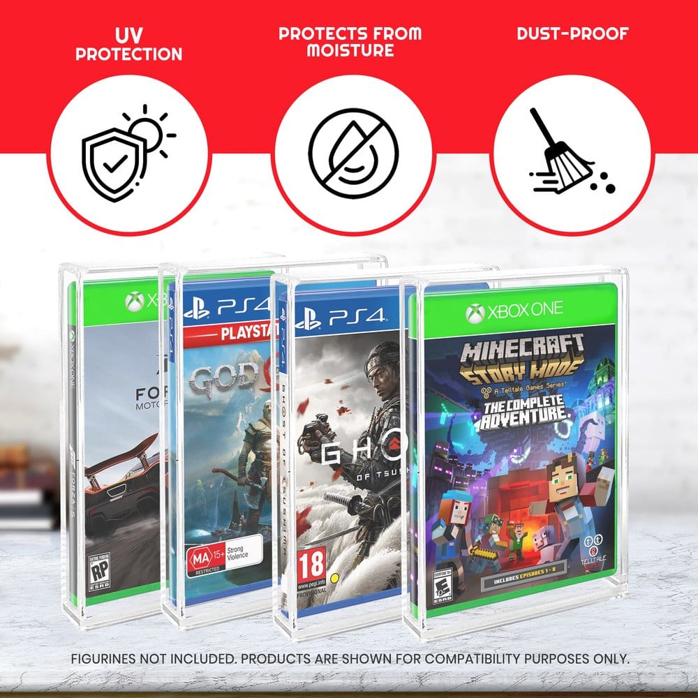 Caja de acrílico pack de 2 Protector para PS3/PS4/Blu-Ray/XBOX One