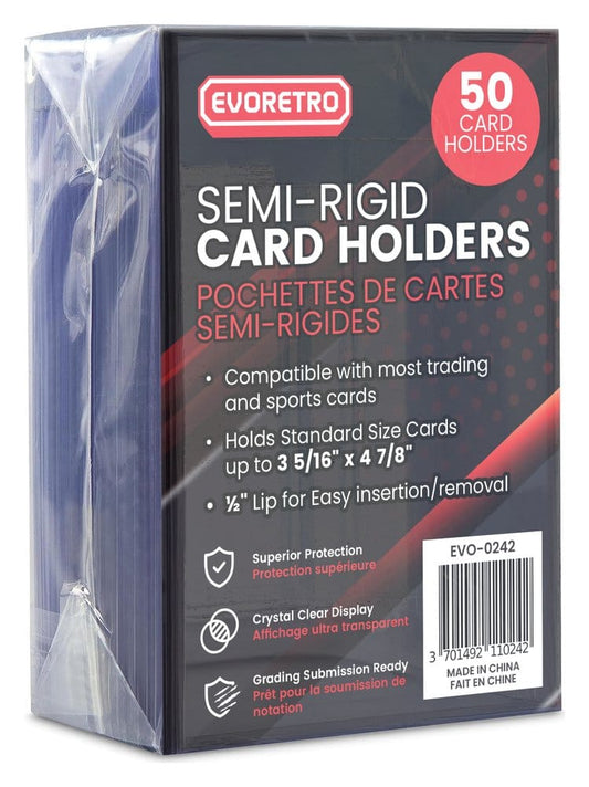 Evoretro pack 200 pochettes de cartes Semi-Rigid 8 x 12 cm