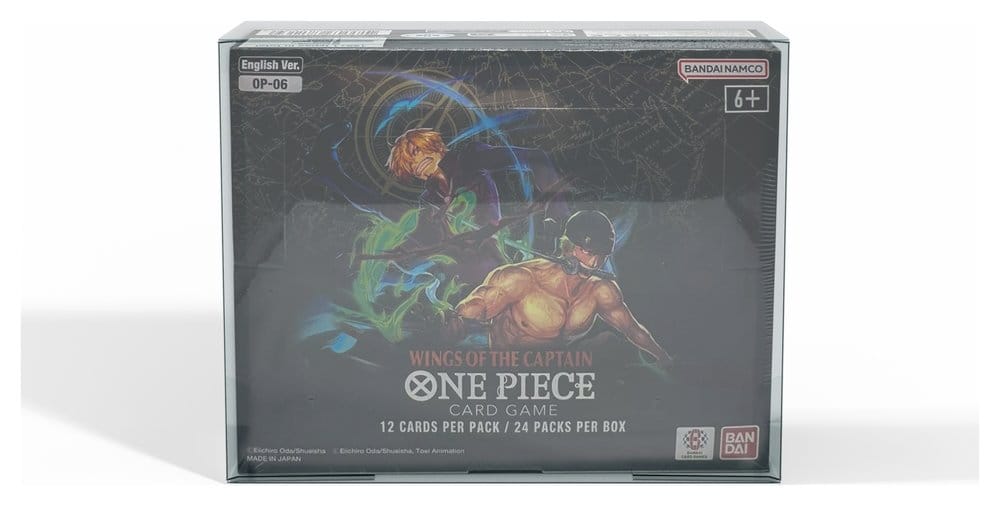 Evoretro Caja de PET Pack de 1 Protector para One Piece Card Game Booster Boxes (OP-04 a OP-08) 12 x 6 x 15 cm