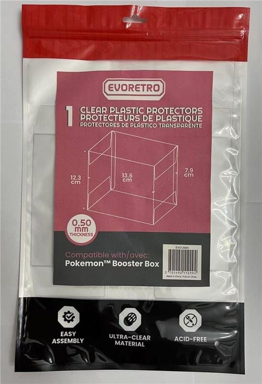 Evoretro Caja de PET Pack de 1 Protector para Pokémon Booster Box