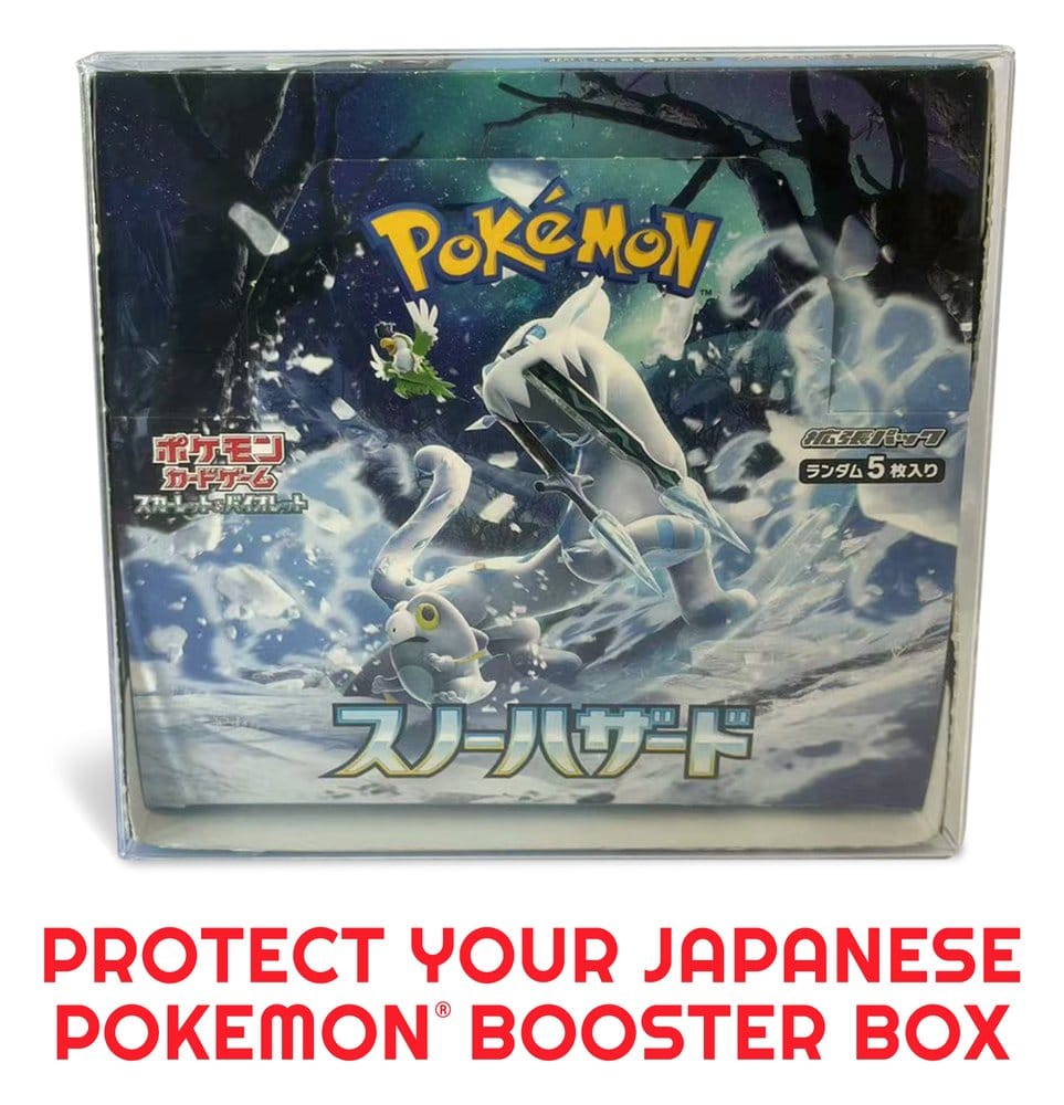 Evoretro Caja de PET Pack de 5 Protector para Pokémon Booster Box Japonesa Grande