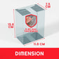 Evoretro Caja de PET Pack de 5 Protector para Pokémon Medium Tins 12x8x15cm