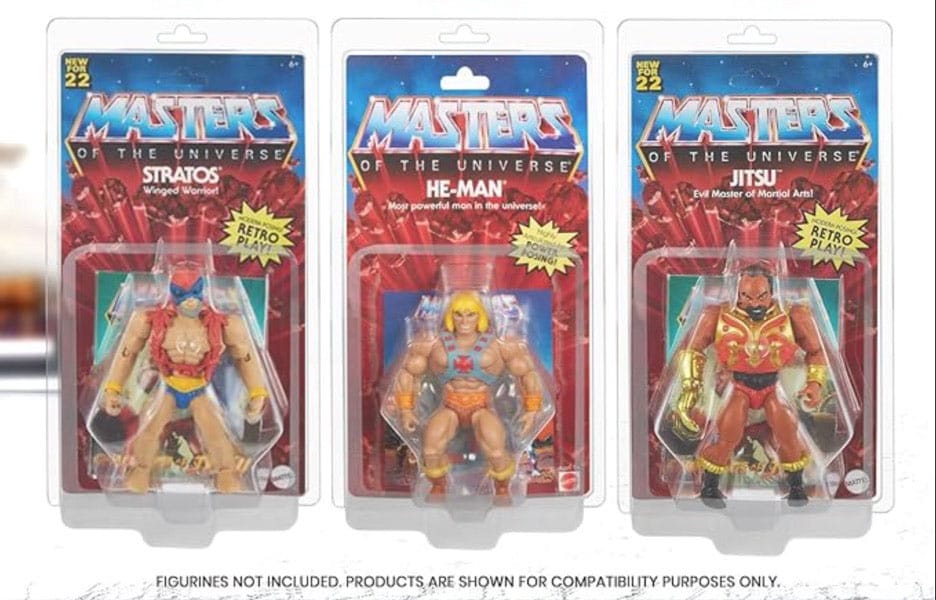 Caja de PET Clamshell pack de 10 Protector para figuras articuladas Masters of the Universe - Z POP Toys