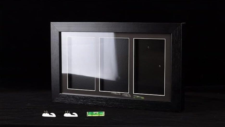 Evoretro Marco de Exhibición Vitrina para 3 Tarjetas en Caja Magnética