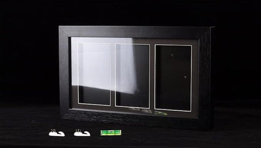 Evoretro Marco de Exhibición Vitrina para 3 Tarjetas en Caja Magnética
