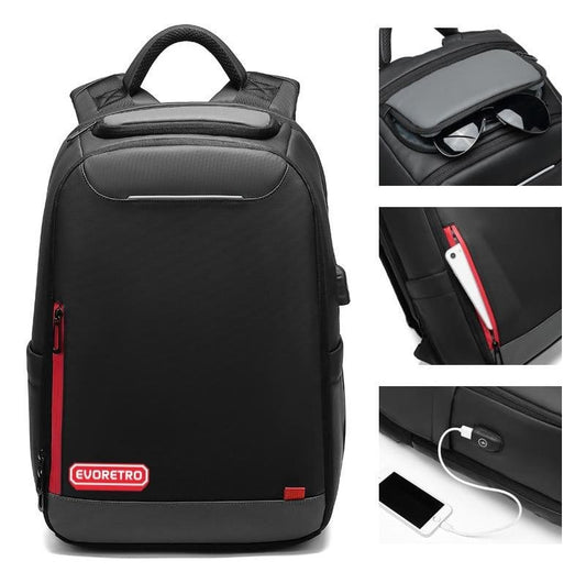 Evoretro Mochila de Viaje y Mini-Estuche de Transporte Bundle Kit Negro
