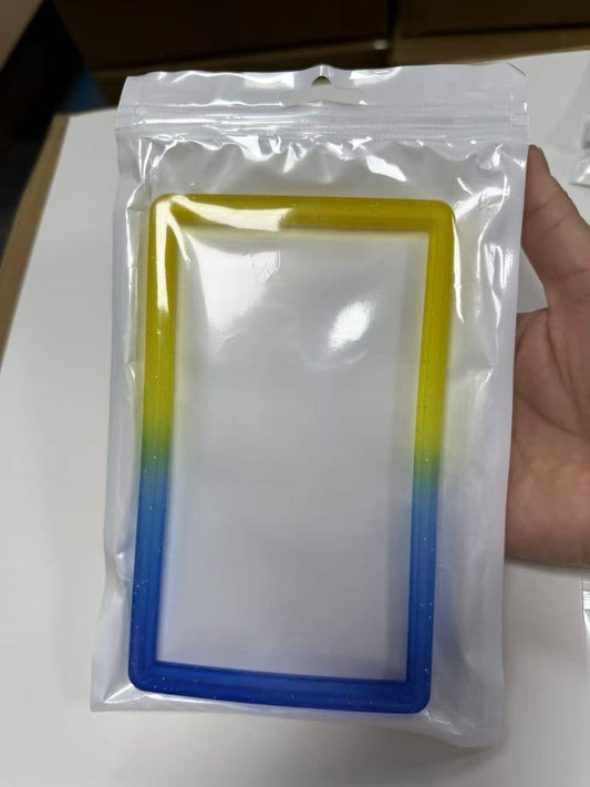 Evoretro Bumper para Slab de Tarjeta Graduada PSA Gradient Yellow-Blue Glitter