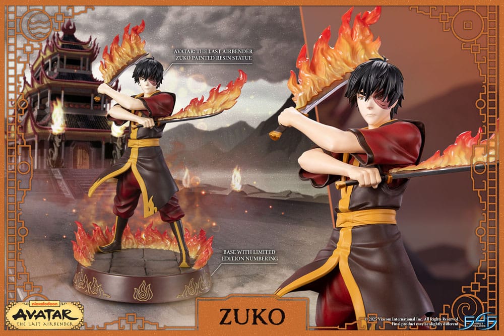 Avatar: la leyenda de Aang Estatua Zuko 32 cm - Z POP Toys