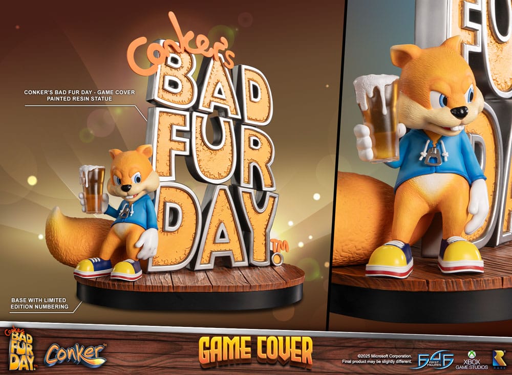 Conker´s Bad Fur Day Estatua Game Cover Exclusive Edition 45 cm